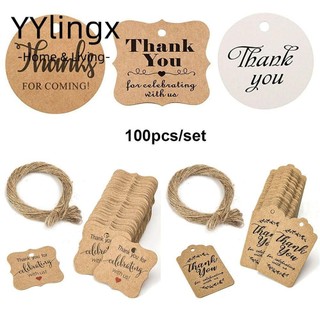 YYlingx 100 thẻ giấy kèm dây 20m trang trí tiệc đám cưới