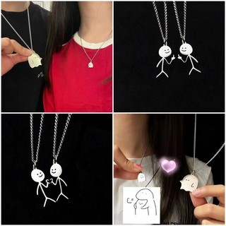 Vòng cổ mặt hình ma dễ thương sáng tạo thời trang cho cặp đôi