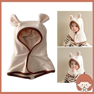 Mũ len beanie kèm khăn choàng cổ đính tai thỏ đáng yêu cho bé