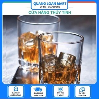Ly thủy tinh đáy khía mầu trắng sang trọng