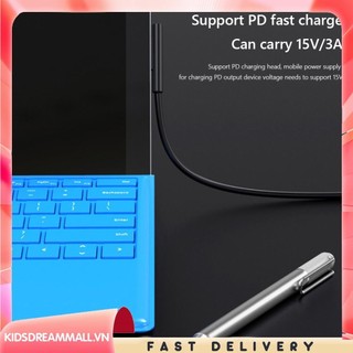[Kidsdreammall.vn] Cáp sạc nhanh USB C PD cho Microsoft Surface Pro 7 6 5 4