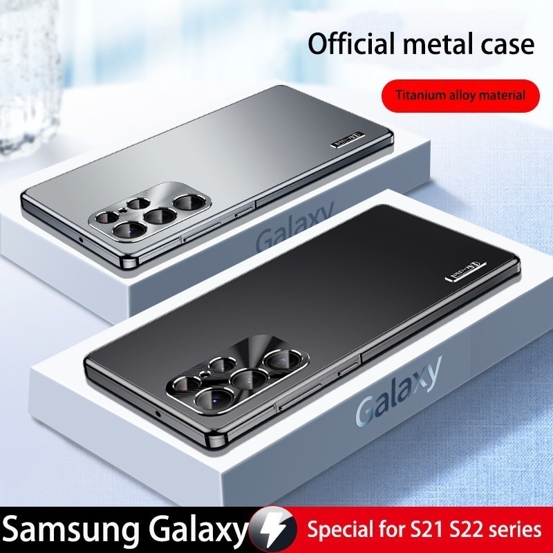Ốp Từ Tính Cho Samsung Galaxy S24 S23 S22 S21ultra S22 Plus Vỏ Điện Thoại Tích Hợp Bảo Vệ Ống Kính Hợp Kim Titan Siêu Mỏng Bao