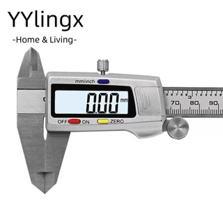 YYlingx Caliper kim loại, Dụng cụ đo Thước cặp Vernier bằng thép không gỉ, Dụng cụ đo độ sâu LCD điện tử Thước micromet kỹ thuật số