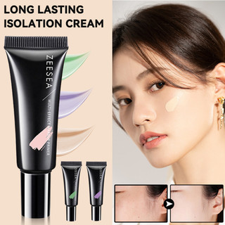  Kem lót trang điểm ZEESEA với SPF 50 PA + + + Đế trang điểm Blur Pore Color Corrector Kem làm sáng da dưỡng ẩm 3 màu