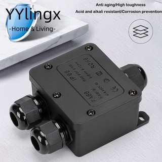 YYlingx Hộp nối điện, Đầu nối cáp IP68 bằng nhựa ABS, Đầu nối chống nước 2 chiều 3 chiều kín Điện ngoài trời