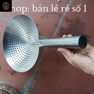 Vợt inox lỗ cỡ size 24cm , 26cm , 28cm , 30cm đường kính loại dày đẹp