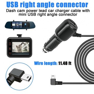 【Instock】Dash Cam Car Charger 12v - 24v 3.5A 3.5m Fire Resistant ABS Multi-function