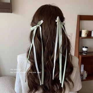 Màu hồng phong cách múa ba lê nơ ren kẹp tóc đôi đuôi ngựa ruy băng bện nơ kẹp tóc