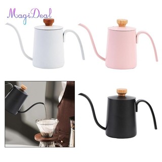 MagiDeal Ấm đun nước rót cà phê Ấm đun nước cổ ngỗng, Vòi dài hẹp 350ml di động để cắm trại, văn phòng, máy pha cà phê