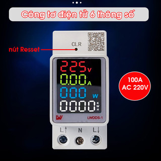 Công tơ điện tử đồng hồ điện thiết bị đo công suất 6 thông số 100a lwdss1 220v - hàng chính hãng