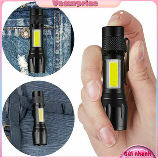Yesurprise Đèn pin Led Mini cầm tay Usb có thể sạc lại Độ sáng cao Ánh sáng mạnh Đèn pin tầm xa ngoài trời