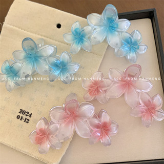 Ngọt Ngào Frangipani Kẹp Tóc Phong Cách Ngày Lễ Cá Mập Kẹp Hoa Nữ