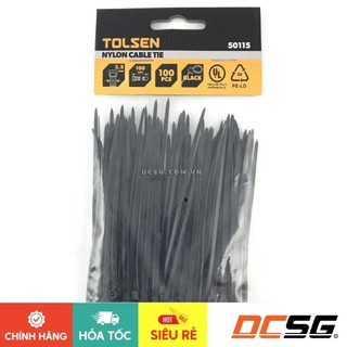 Dây rút nhựa đen 2.5x100mm tolsen 50115