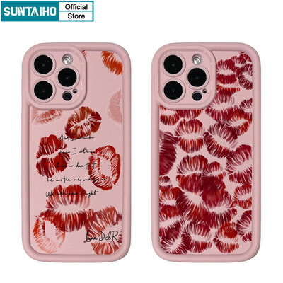 Suntaiho Ốp Điện Thoại Họa Tiết In Môi Gợi Cảm Độc Đáo Cho Iphone 15 14 12 13 11 Pro Max IP 7 8 Plus Iphon X Xs XR Xs Max TPU Silicon Softcase Cao Cấp Chống Sốc Ốp Lưng