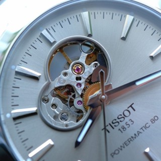 (New) Đồng hồ chính hãng nam Tissot Gentleman Open Heart  - Máy cơ tự động