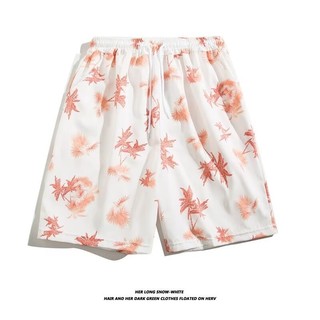 Quần short lướt sóng đi biển nam in hình mùa hè màu trắng M-3XL