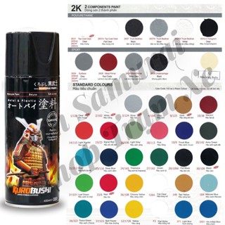 Chính Hãng Sơn Samurai Đủ Màu Đen Trắng Đỏ Sơn Chiu Nhiệt Lót Phủ Bóng (Bảng Màu Tự Chọn)