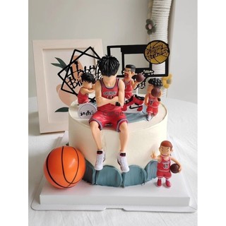 Slam dunk master bánh trang trí trang trí bóng rổ bé trai khung xanh thể thao cậu bé chủ đề sinh nhật nướng bánh plugin