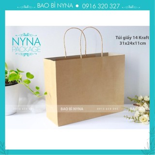 COMBO 10 - Túi giấy Kraft 14 - 31x24x11cm - Túi ngang