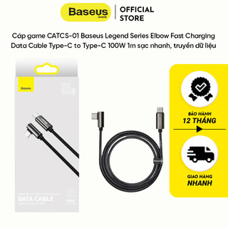 Cáp game catcs-01 baseus legend series elbow fast charging data cable type-c to type-c 100w 1m sạc nhanh, truyền dữ liệu