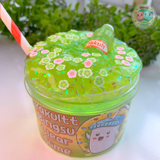 Yakultt Green Slime 200ml - Chất Nhờn Ma quái kết hợp Clear/Bingsu/Cốm/Charm DB Slime
