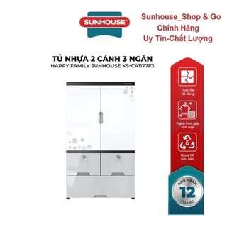 Tủ nhựa 2 cánh 3 ngăn happy family sunhouse ks-ca1177f3_hàng chính hãng