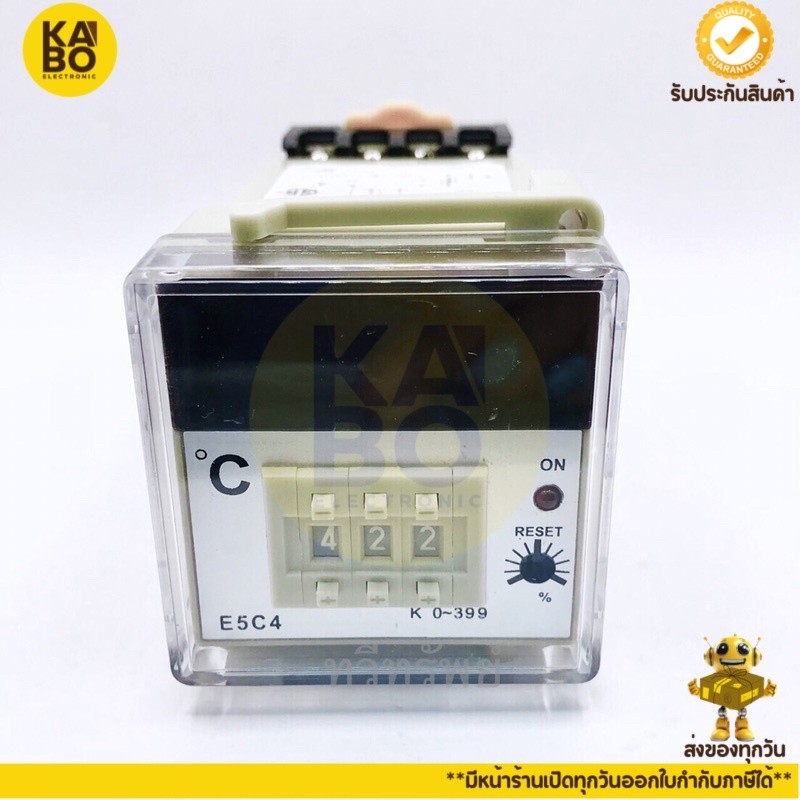 Đồng hồ đo nhiệt độ E5C4-R20K 0 ~ 399 độ 50 / 60Hz 3A-8 Chân 12vac 24vac 220vac Kích thước 48 * 48 *
