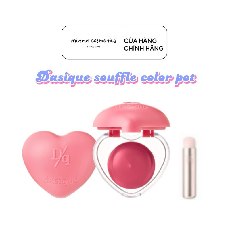 [ƯU ĐÃI SHOP MỚI] [Dasique] Son Kem Bùn Lì Dasique Souffle Color Pot