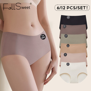  Fallsweet 6   12 Bộ 7A Quần Lót Lụa Dâu Tây Nữ Kháng Khuẩn Đáy Liền Mạch Mềm Thoáng Khí Băng Lụa Quần Đùi 