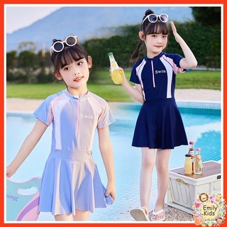 Hàng sẵn có Đồ bơi trẻ em Đồ bơi tập luyện cho bé Công chúa dễ thương Váy bơi kỳ nghỉ bên bờ biển cho bé gái 6-12 tuổi