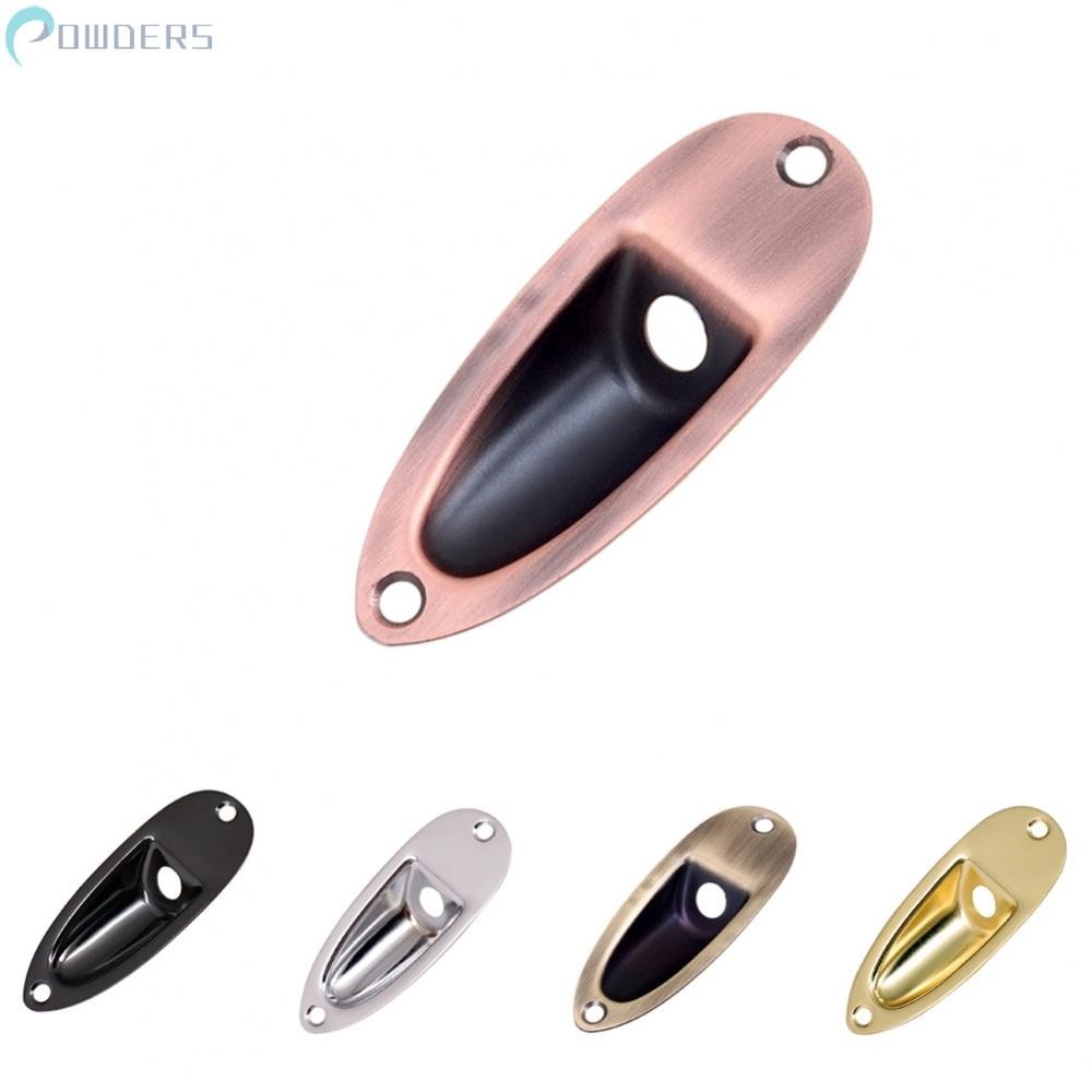 ⭐ READY STOCK ⭐-NEW-Guitar Input Jack Plate Socket Socket Plate Input Jack Jack Plate Metal【POWDERS-VN】