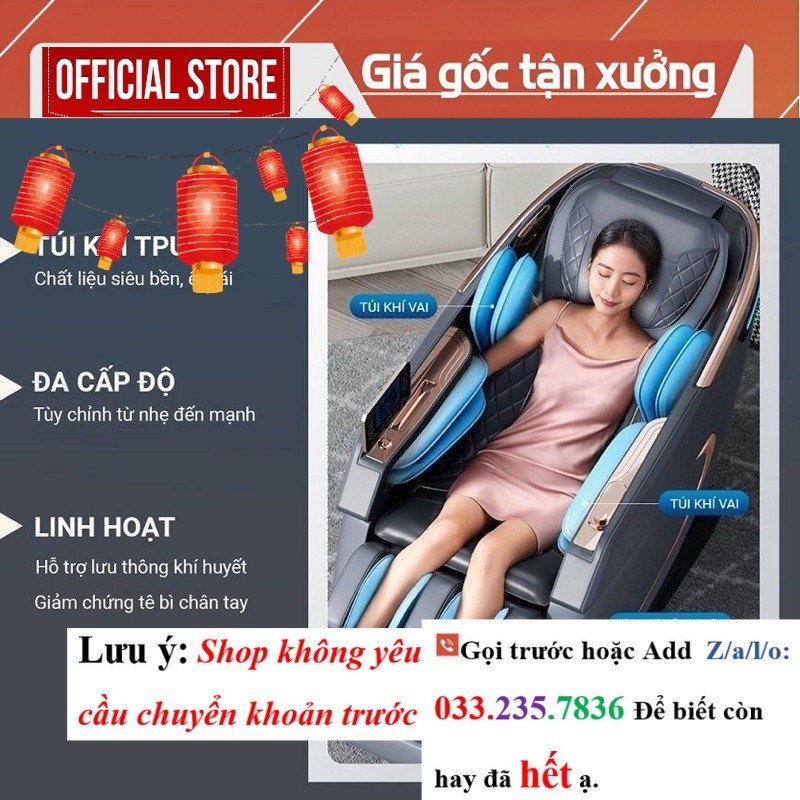 Ghế massage toàn thân Okinawa OS-392 bi silicon di chuyển công nghệ 4D ~PG