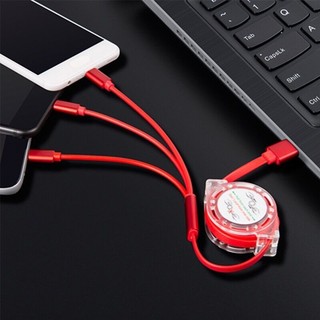 Sạc dây rút đầu usb đa năng 3 đầu sạc , cáp sạc 3 đầu - giuse