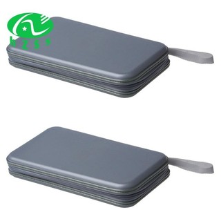 2x 80 đĩa album cd dvd mang theo bao ví đựng lưu trữ túi hộp cứng - bạc
