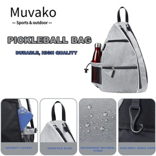 Muvako Ba lô Vợt Pickleball, Quần vợt có thể điều chỉnh Pickleball Paddle Bag, Bóng vợt di động Thể thao Pickleball Túi nam nữ