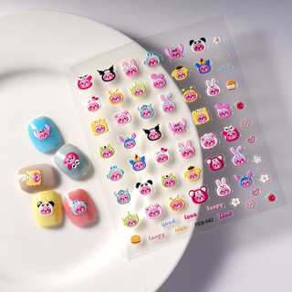 Sticker lụa nổi 5d | hoạt hình loopy | hình dán móng tay feb-542