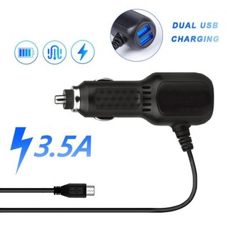 【Instock】Dash Cam Car Charger 12v - 24v 3.5A 3.5m Fire Resistant ABS Multi-function
