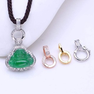 Giá đỡ rỗng mặt dây chuyền bạc S925 | Khóa kết nối vàng Khóa vòng đôi Khóa ngọc trai Khóa Neckla