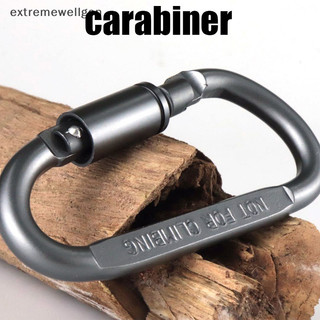 [Extremewellgen] Hợp kim nhôm Khóa chữ D Carabiner Khóa vít Móc treo Móc khóa để cắm trại ngoài trời Đi bộ đường dài LLF