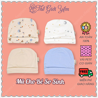 Mũ cho bé sơ sinh cotton petit co giãn 4 chiều