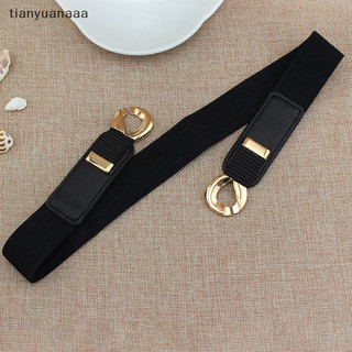 Tianyuanaaa Nữ Rộng Co Giãn Thắt Lưng Kim Loại Khóa Thắt Lưng Nữ Dây Thắt Lưng Cummerband Tốt