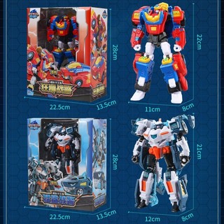 Đồ chơi Robot Miniforce Animaltron robot cảnh sát không gian Sư Tử Leo Cop x Cá Mập Jaws Cop