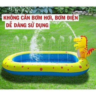 Bể Bơi Phao Cho Bé 1m7 Một Tầng Phun Nước - Bể Bơi Phun Nước Khủng Long Ngoài Trời mùa hè cho bé