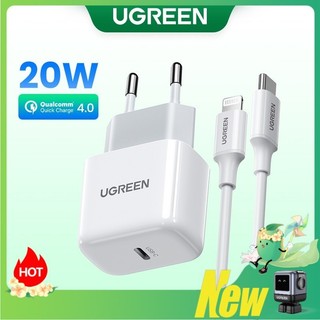  Ugreen Cốc Sạc Nhanh Mini PD 20W 33W QC4.0 Cho iPhone 14 Pro 13 12 Samsung Xiaomi
