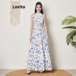 Đầm Lovito boho tầng xòe hoa nhỏ cho nữ LBL08393