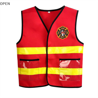 Op trẻ em lính cứu hỏa kẹp ngựa 6 mảnh bộ lính cứu hỏa chơi trang phục halloween chơi trang phục đồ chơi lửa vn