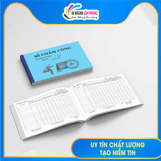 Sổ chấm công theo tuần cho nhân viên công ty, cửa hàng
