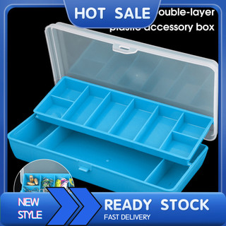 Dl Tough Fishing Tackle Box Nhiều Lưới Nhẹ Hai Lớp Mồi Câu Cá Hộp Phụ Kiện Câu Cá