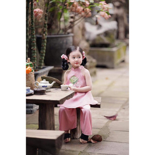 Set yếm lụa  cổ yếm cho bé