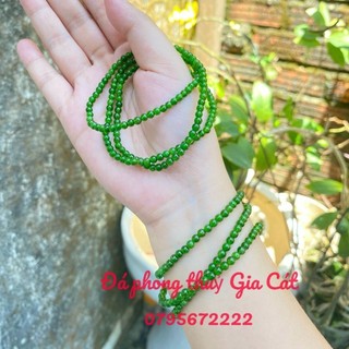 Hàng tuyển vòng tay, chuỗi vòng tay diopside quấn 3 vòng - vòng tay phong thủy, may mắn, bình an